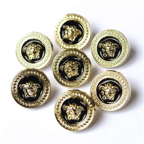 versace button up white|Versace buttons replacement.